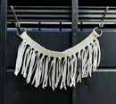 White Fringe Tripping Collars