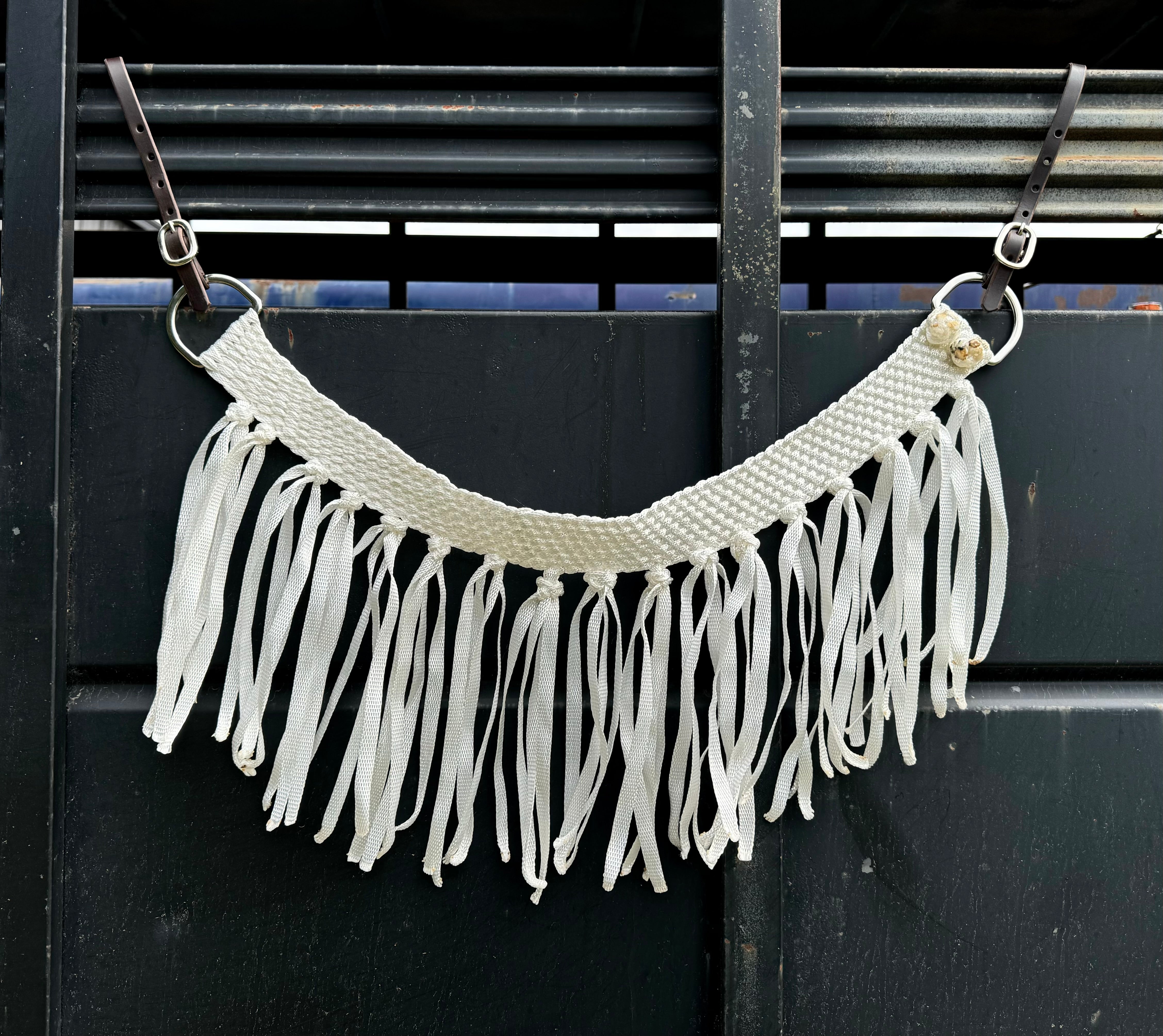 White Fringe Tripping Collars